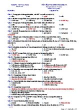 Đề kiểm tra môn Sinh học Lớp 10 - Mã đề 132 - Trường THPT Đa Phúc (Có đáp án)
